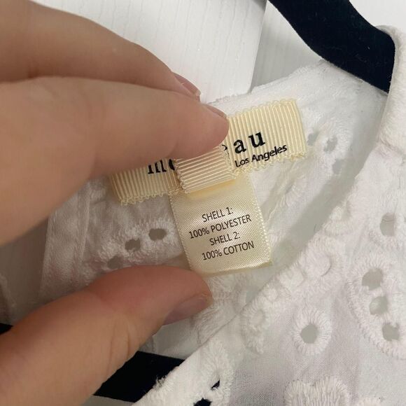 Monteau Coquette White Lace Neck Tank Top L - Picture 6 of 7